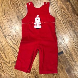 Funtasia Too Christmas Santa overall romper
